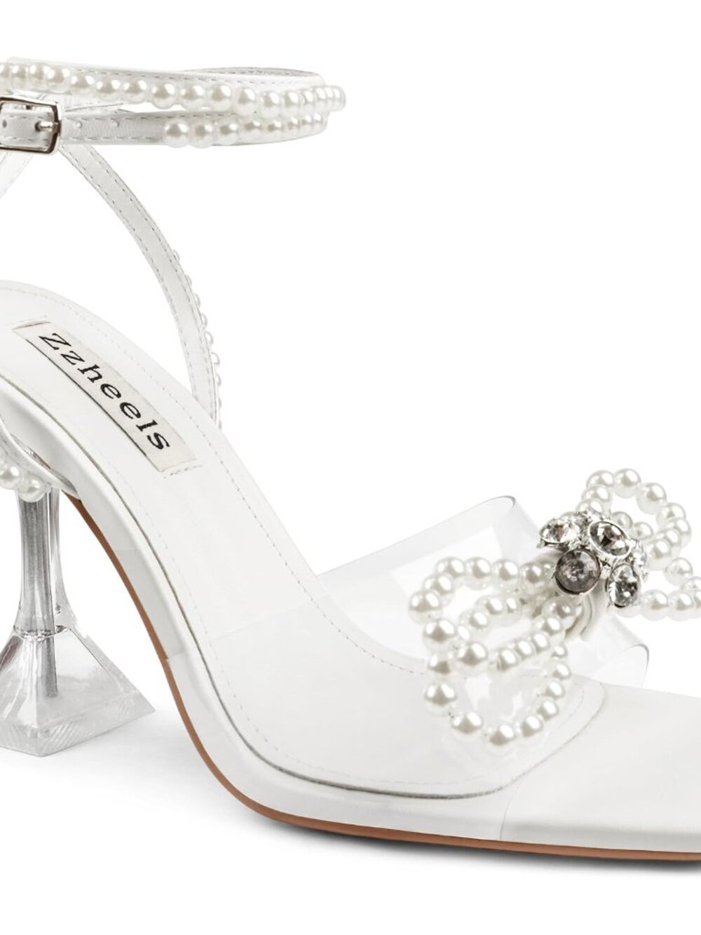 Double Bowknots Crystal Clear Shoes Strappy Sandals